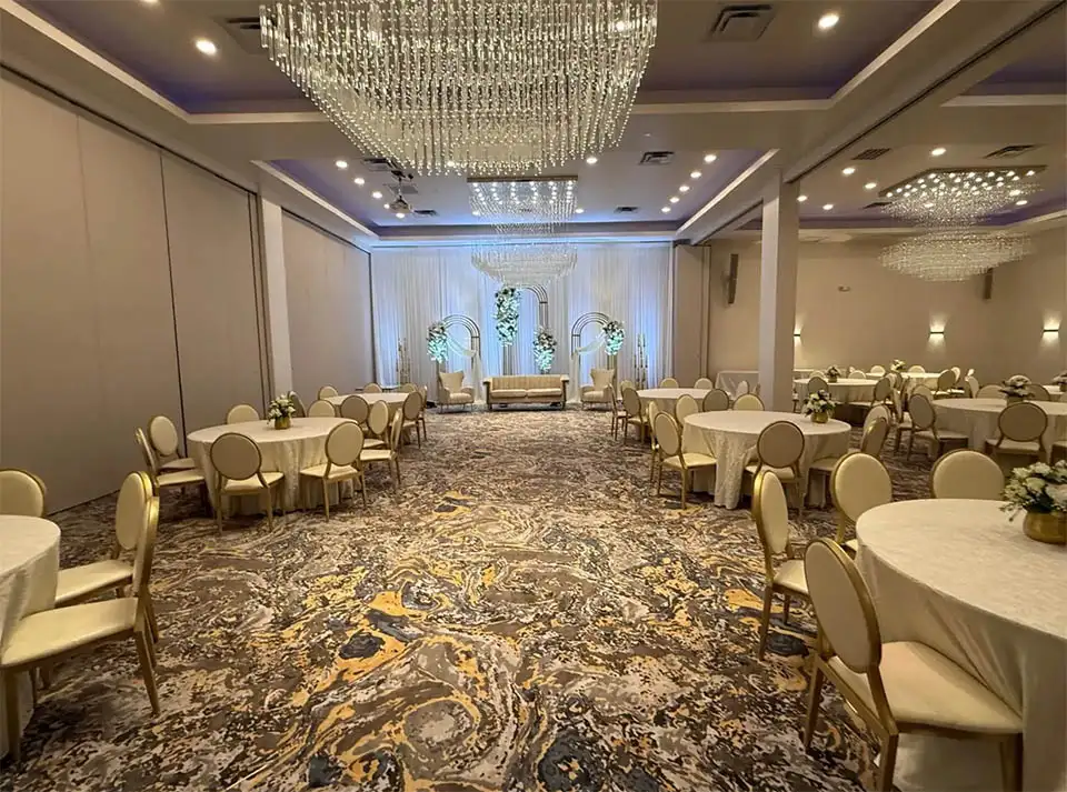 Spacious Ball Room Clover at Serene Event Center in Allen, Frisco, and Plano TX, ideal for weddings and receptions